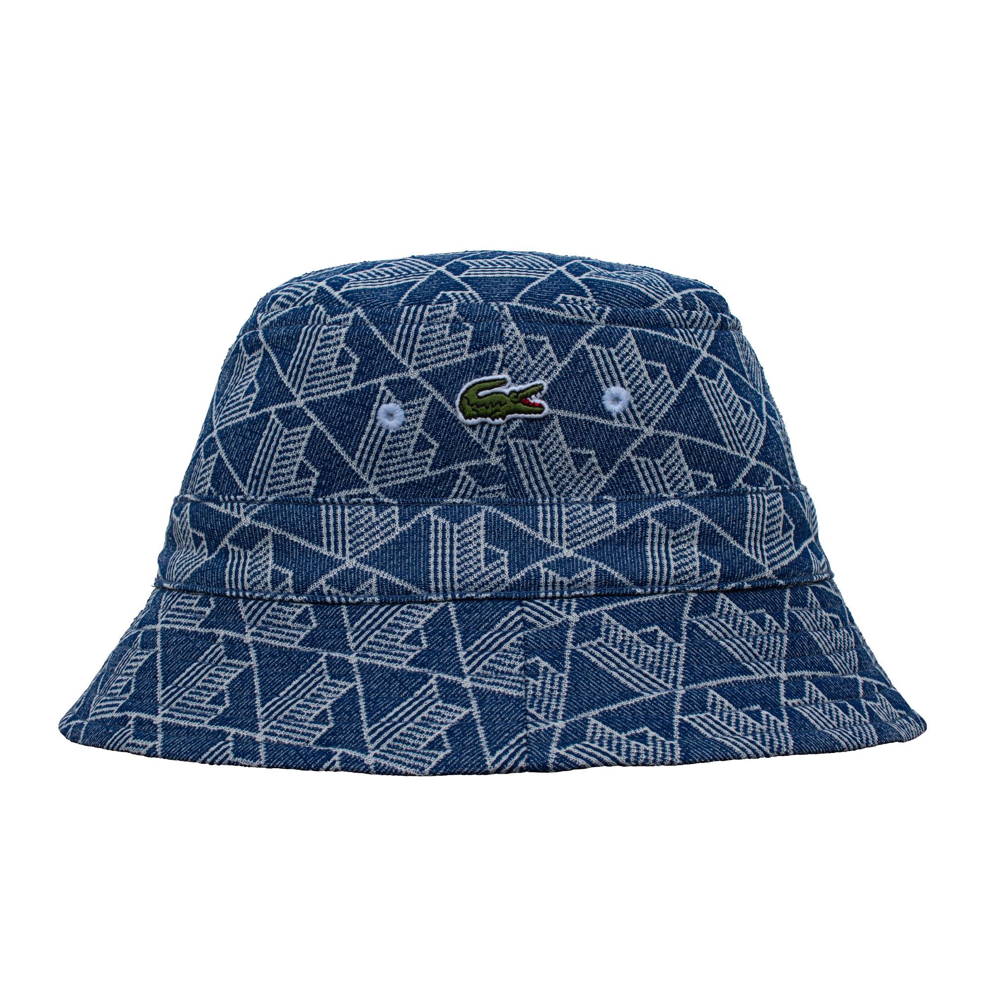 Lacoste Reversible Signature Monogram Jacquard Bucket Hat